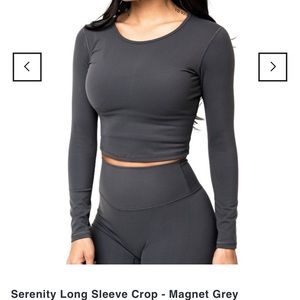Kamo Fitness Seamless Brushed Long Sleeve Crop Top